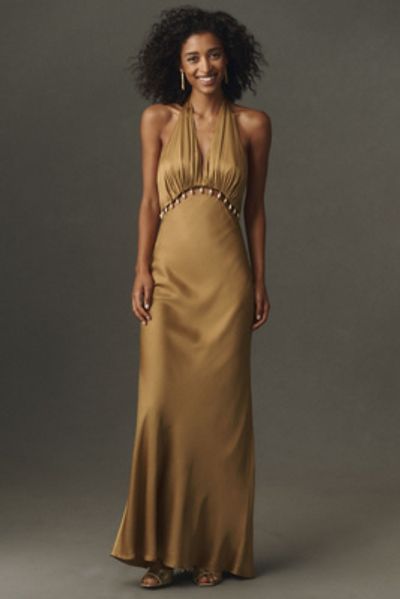 Shona Joy Winslow Beaded Plunge Maxi Dress