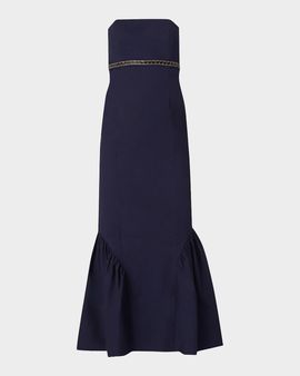 Shoshanna Ashton Cotton Faille Mermaid Midi Dress