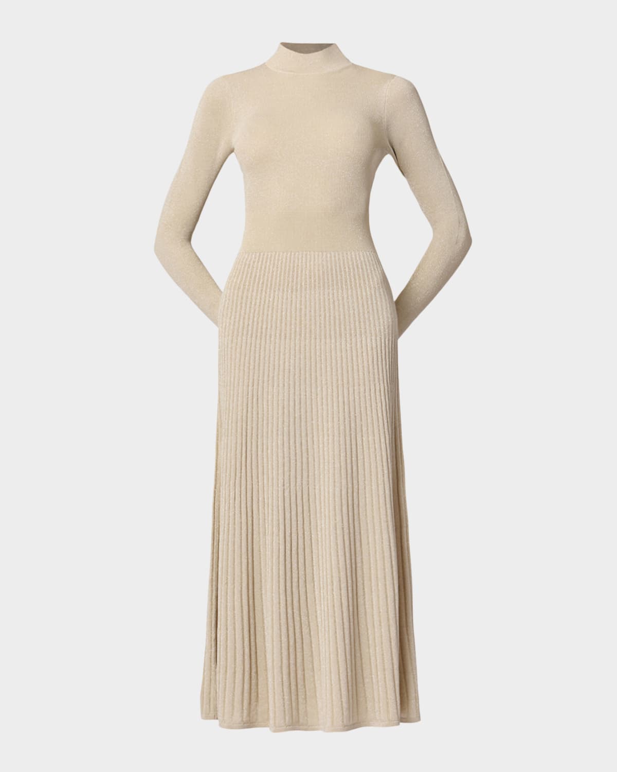 burgundy knit dress long sleeve Zara Collared Long-sleeved Knit Dress