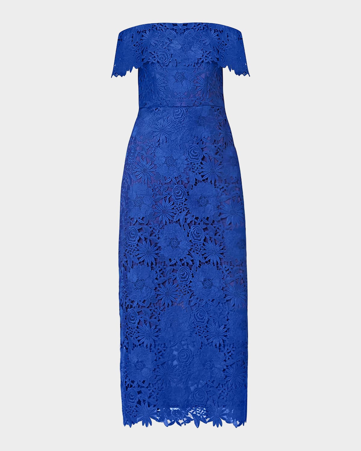 Shoshanna Avril Floral Lace Sheath Maxi Dress