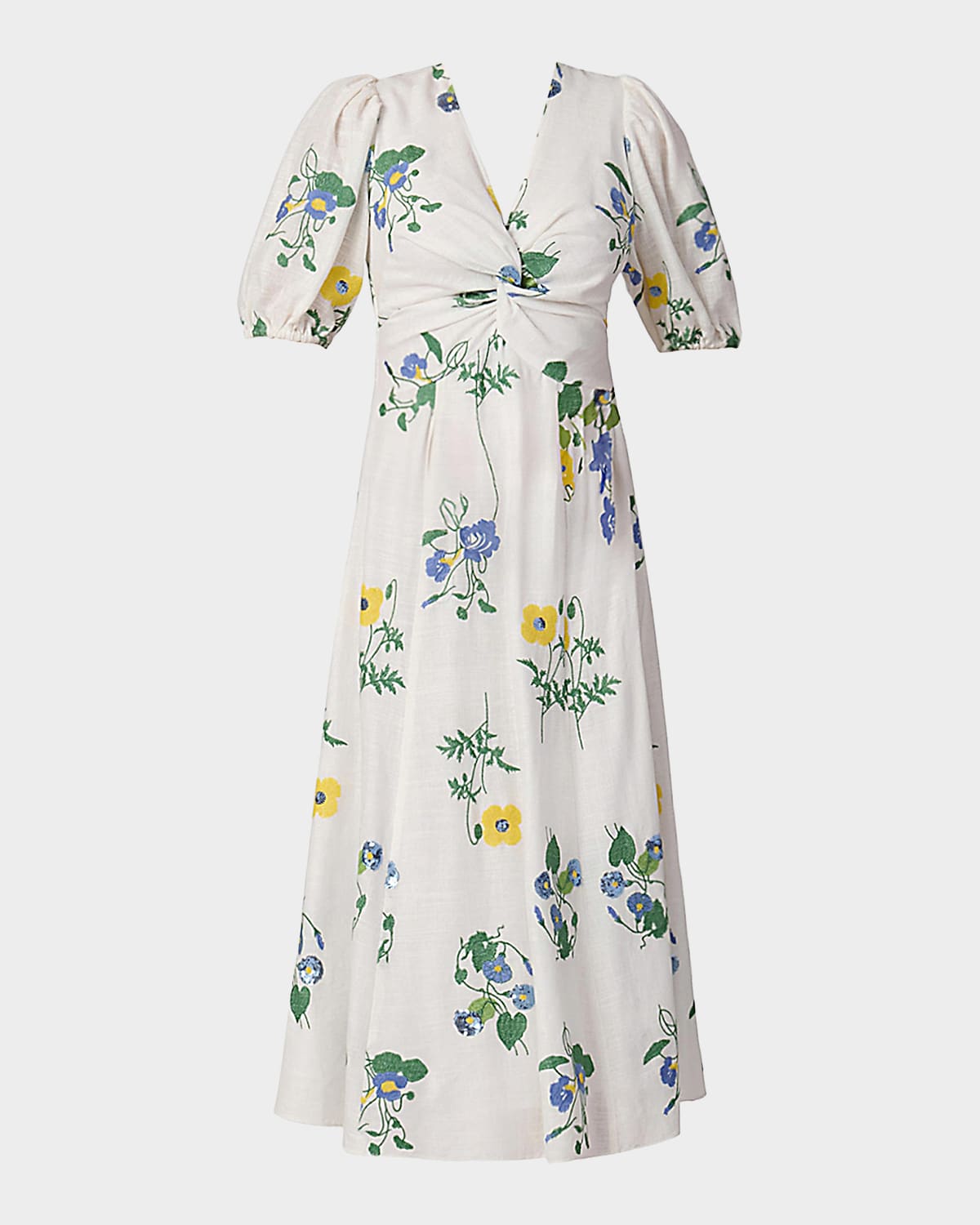 Shoshanna Dodge Printed Knot Midi Dress