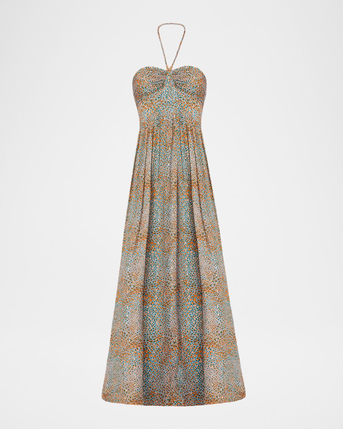 shoshanna a-line dress Color:Ivory Blue black velvet dress Model is wearing a Button-front Dress In Cotton