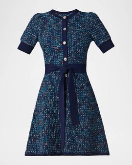 Shoshanna Harriet Textured Tweed Knit Mini Dress