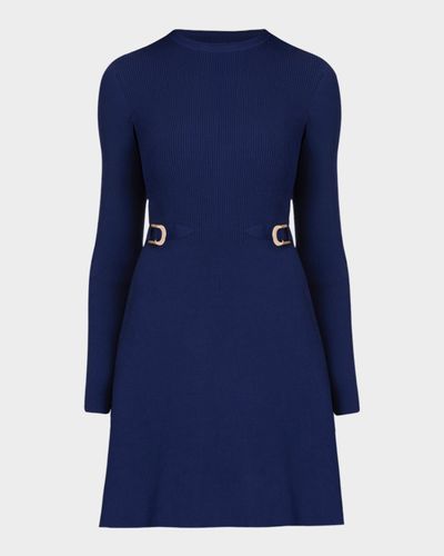 Shoshanna Janice Buckle-Detail Mini Dress