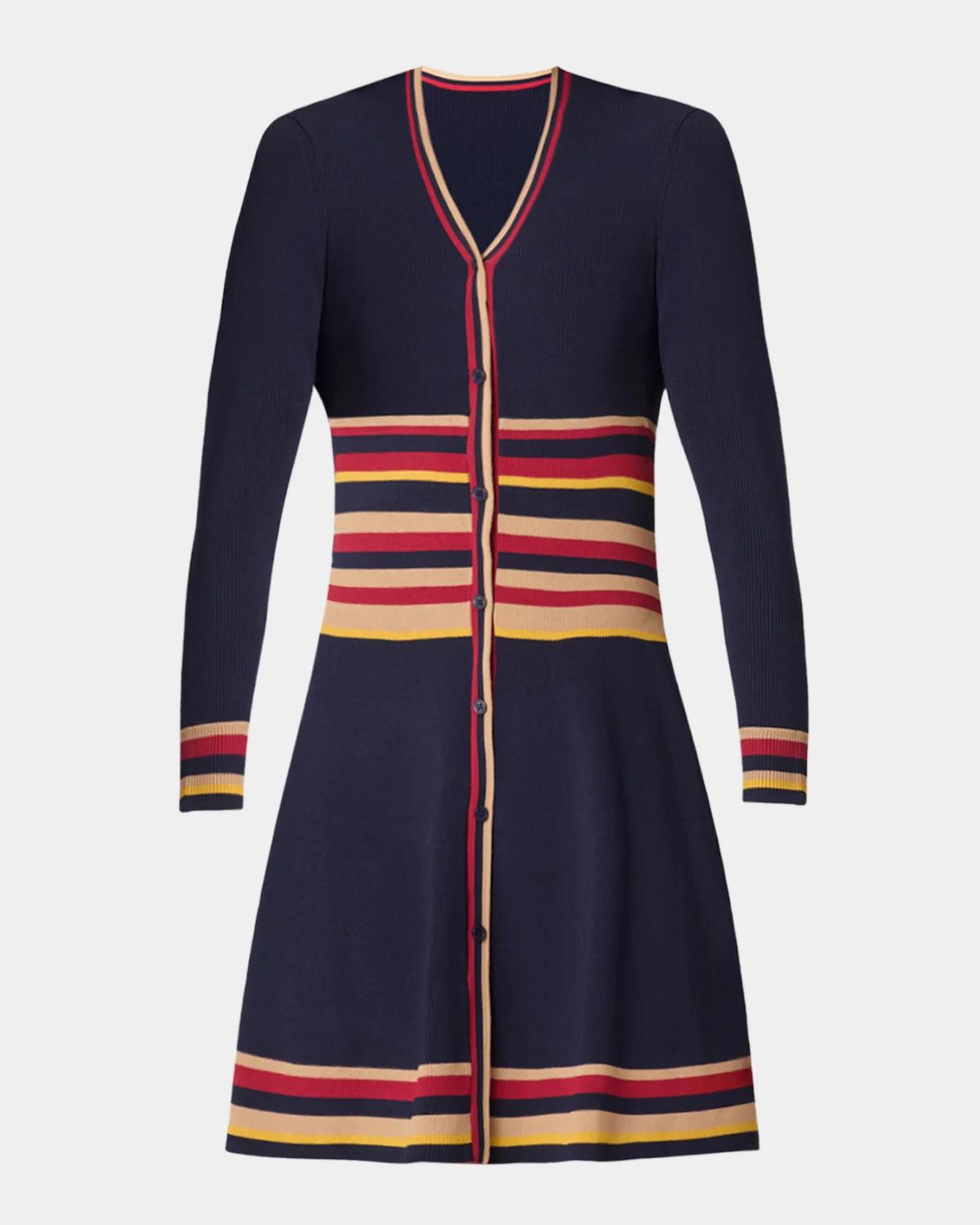 Shoshanna Pauli Striped Jersey Knit Mini Dress