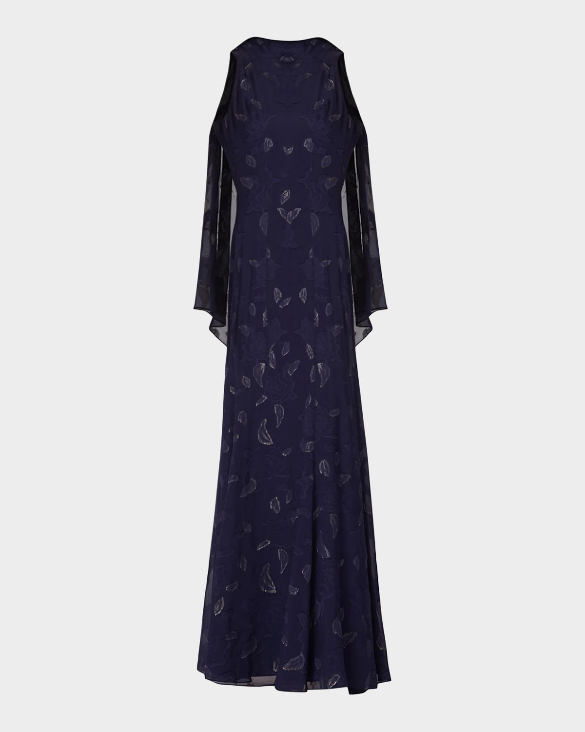 Shoshanna Quinn Metallic Lurex Maxi Dress