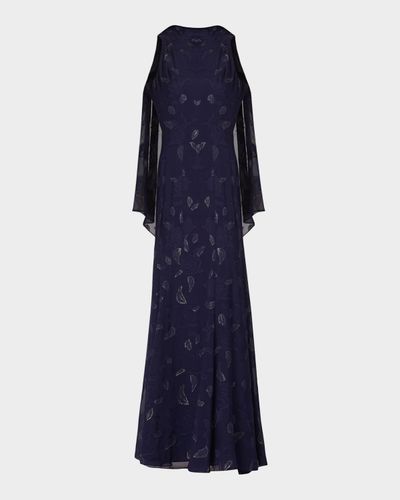 Shoshanna Quinn Metallic Lurex Maxi Dress