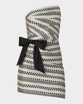 Shoshanna Shelley Strapless Polka Dot-Print Mini Dress