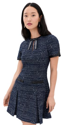 Shoshanna Shoshanna Alex Dress Navy/Silver