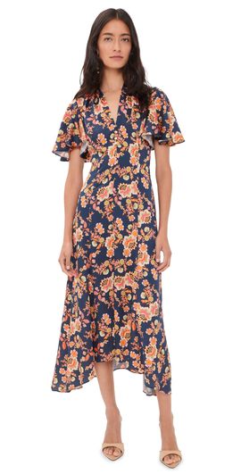 Shoshanna Shoshanna Cinnie Dress Navy Multi