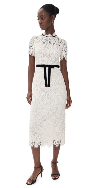 Shoshanna Shoshanna Elyse Dress Ivory/Jet