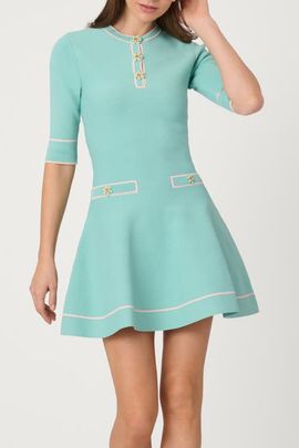 Shoshanna Shoshanna Embellished Knit Weston Dress