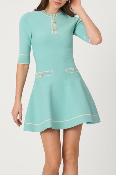 Shoshanna Shoshanna Embellished Knit Weston Dress