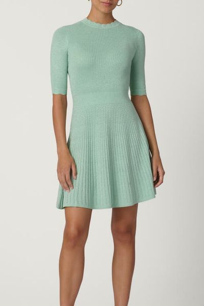 Shoshanna Shoshanna Fine Gauge Shimmer Knit Warren Dress