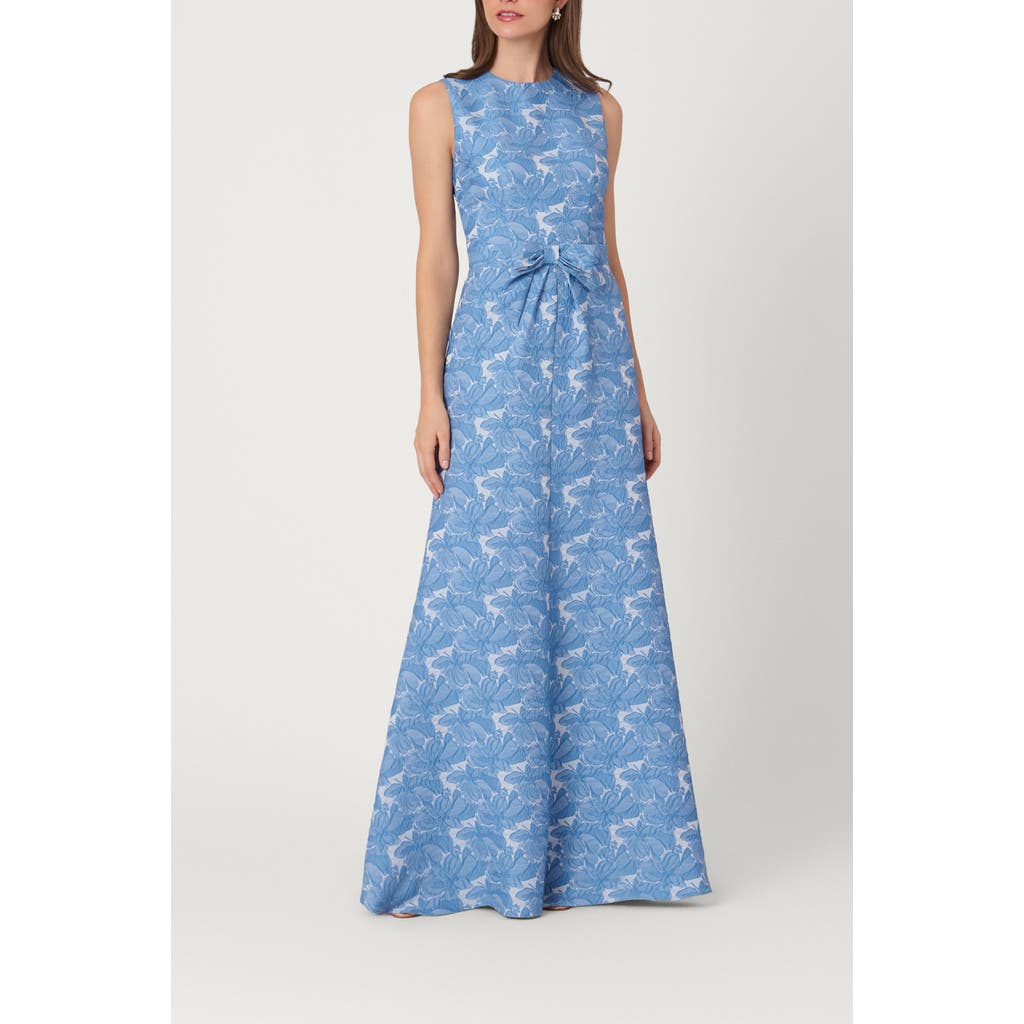 Shoshanna Shoshanna Floral Stretch Jacquard Midnight Loren Dress