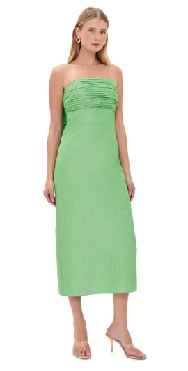 Shoshanna Shoshanna Katerina Midi Dress Verde