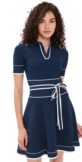 Shoshanna Shoshanna Maren Dress Navy/Ivory
