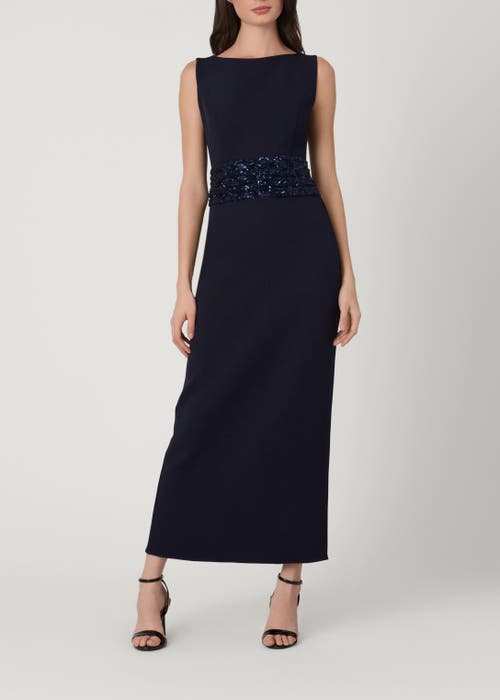 Shoshanna Shoshanna Midnight Diamond Sequin Mesh Sia Dress