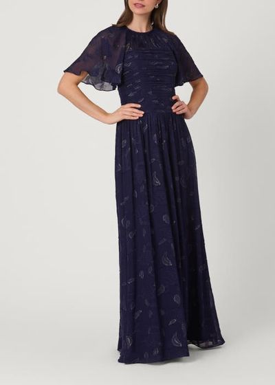 Shoshanna Shoshanna Midnight Lurex Clip Chiffon Serafina Dress