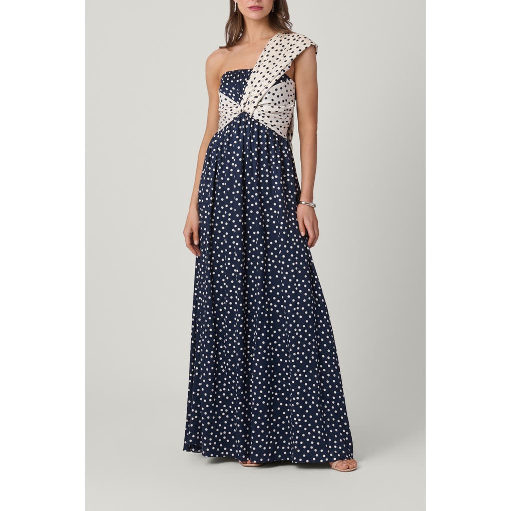 Shoshanna Shoshanna Polka Dot Satin Blakely Dress