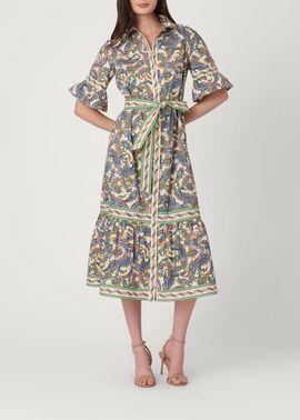 Shoshanna Shoshanna Pura Paisley Print Alix Dress