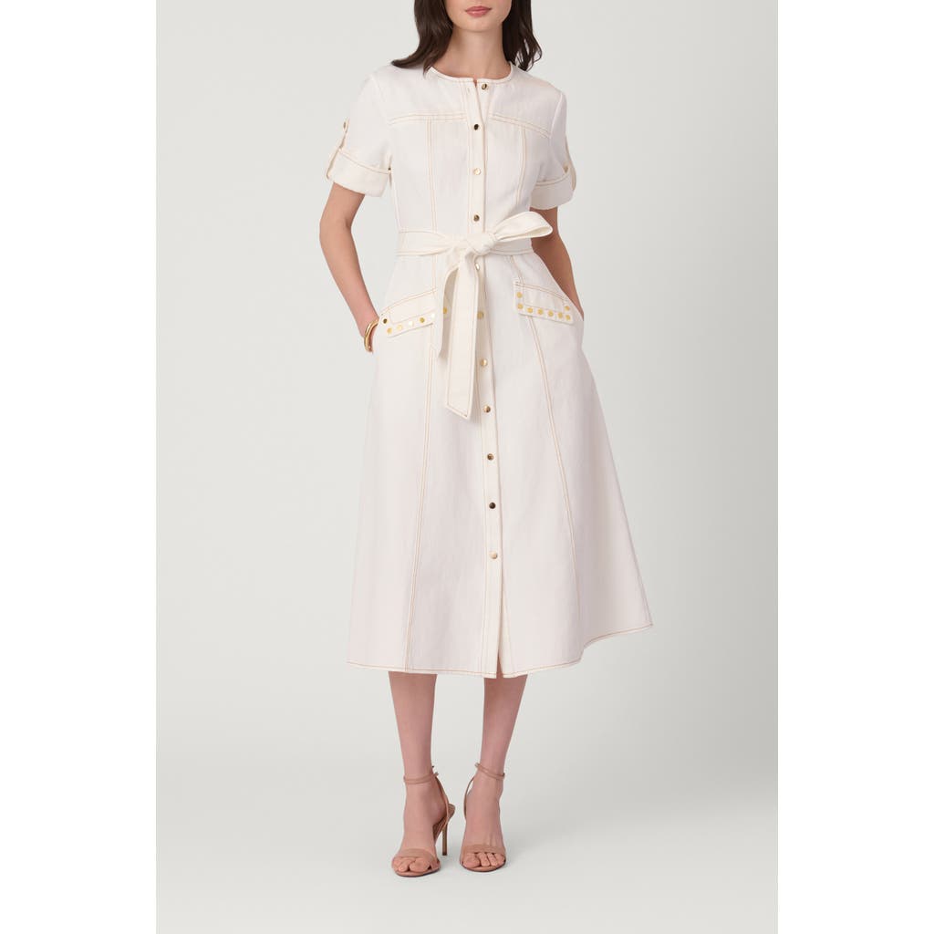 Shoshanna Shoshanna Studded Denim Bethany Dress