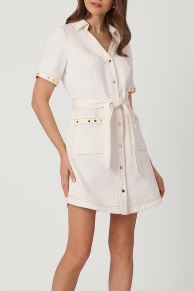 Shoshanna Shoshanna Studded Denim Laurie Dress