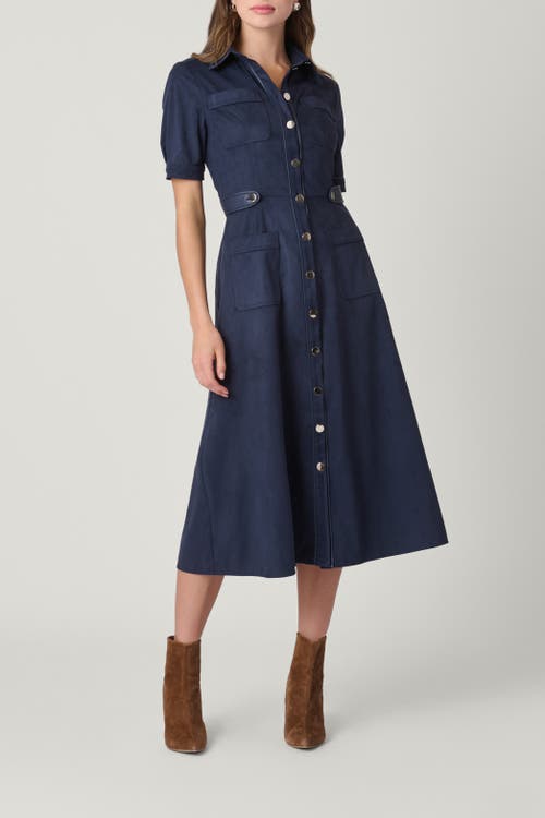 Shoshanna Shoshanna Suede and Leather Jenson Dress