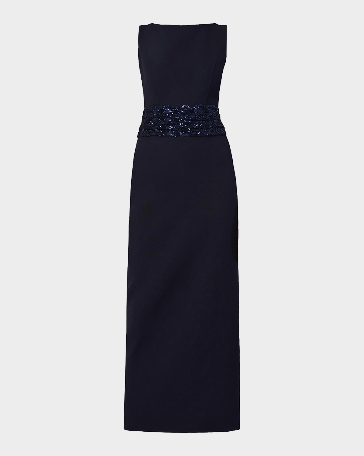 Shoshanna Sia Crepe Sequin-Embellished Maxi Dress