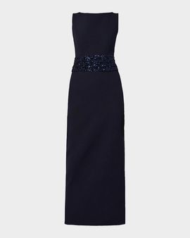 Shoshanna Sia Crepe Sequin-Embellished Maxi Dress