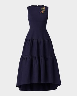 Shoshanna Skylar Tiered High-Low Maxi Dress