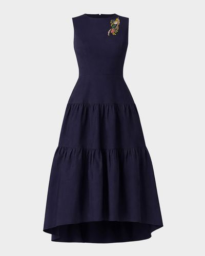 Shoshanna Skylar Tiered High-Low Maxi Dress