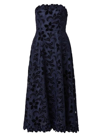 shoshanna strapless lace midi dress Shoshanna