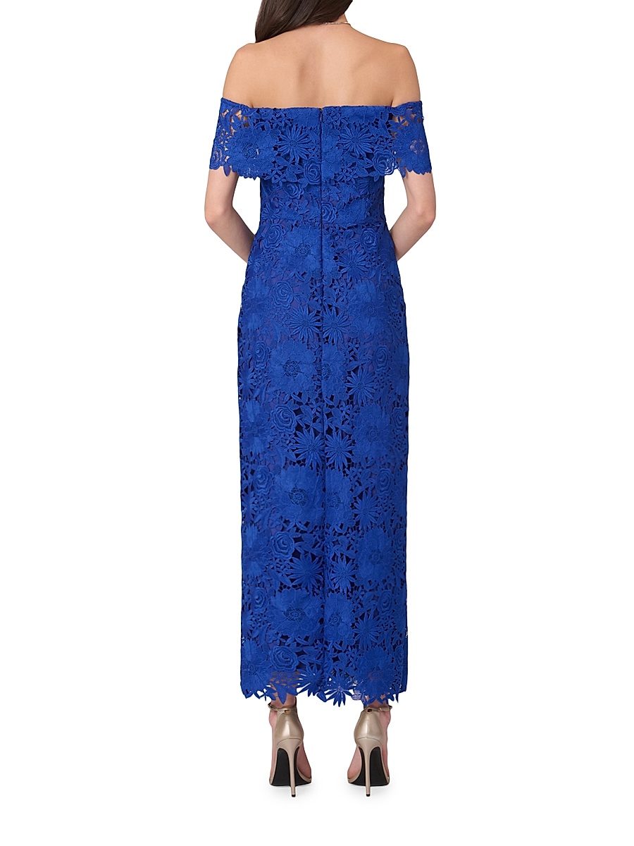 shoshanna floral lace midi dress VINA DRESS Magenta / 6
