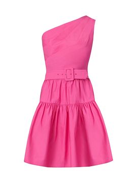 Shoshanna Women's Crawford One-Shoulder Belted Mini Dress