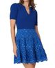 Shoshanna Women's Fallon Eyelet Mixed-Media Mini Dress - 2