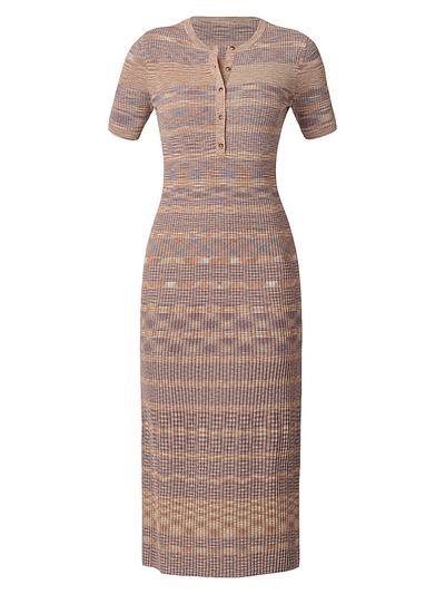Shoshanna Women's Lara Henley Midi-Dress