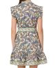 Shoshanna Women's Leah Paisley Stretch-Cotton Tie-Waist Mini Dress - 3