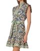 Shoshanna Women's Leah Paisley Stretch-Cotton Tie-Waist Mini Dress - 4