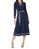 Shoshanna Women's Malia Tie-Waist A-Line Midi Dress - 2