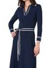Shoshanna Women's Malia Tie-Waist A-Line Midi Dress - 4