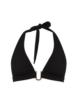 Shoshanna Women's Ring-Detail Halterneck Bikini Top