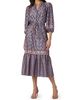 Shoshanna Women's Scout Geometric Tie-Waist Midi-Dress - 2