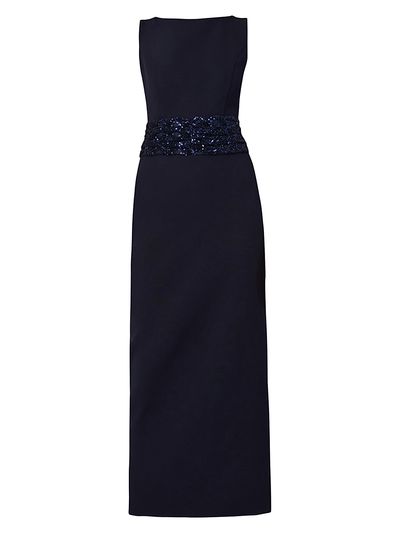 Shoshanna Women's Sia Crepe Sequin-Embellished Maxi Dress