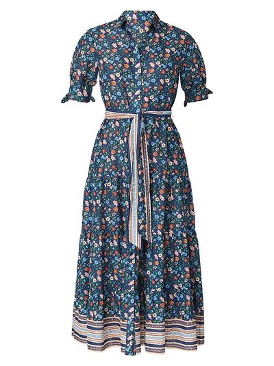 dress for damas Shoshanna Women's Venus Crinkle Chiffon Dress - Blue - Size 8