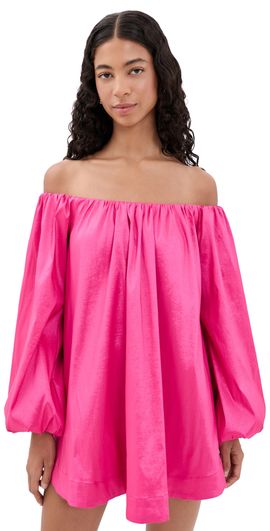 Show Me Your Mumu Show Me Your Mumu Brenna Mini Dress Dragonfruit Taffeta