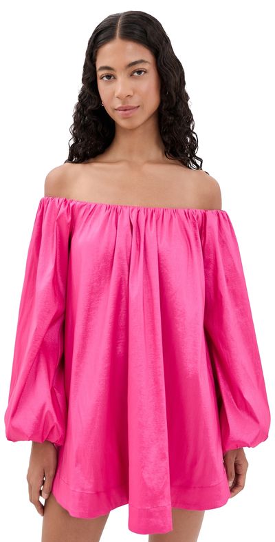 Show Me Your Mumu Show Me Your Mumu Brenna Mini Dress Dragonfruit Taffeta