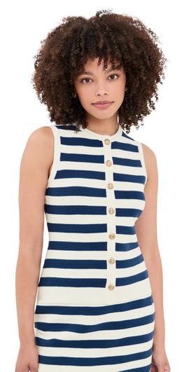 Show Me Your Mumu Show Me Your Mumu Devin Tank Navy Stripe Delight Knit