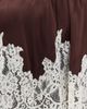 Show Me Your Mumu Show Me Your Mumu Emmylou Maxi Dress Chocolate Satin With Lace Trim - 6