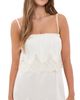 Show Me Your Mumu Show Me Your Mumu Emmylou Mini Dress Ivory Satin With Lace Trim - 1